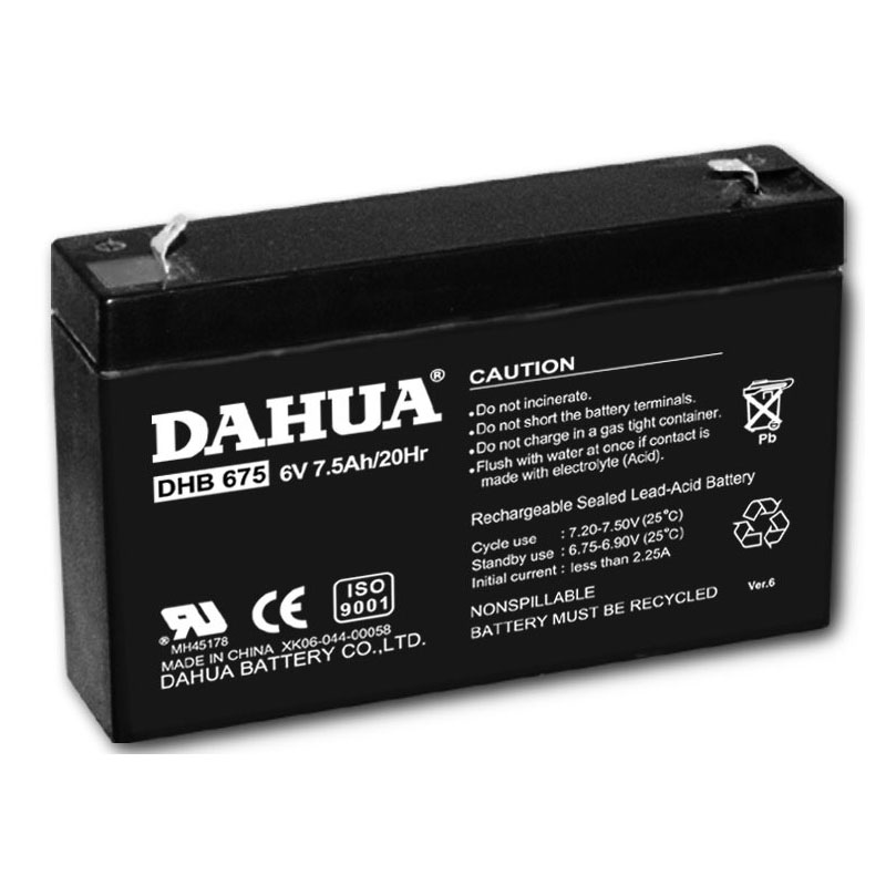 SEALED LEAD ACID BATTERY 6V7.5AH